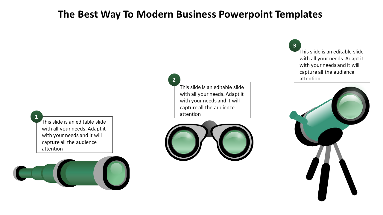 Free - Modern Business PowerPoint Templates - Binocular Model 